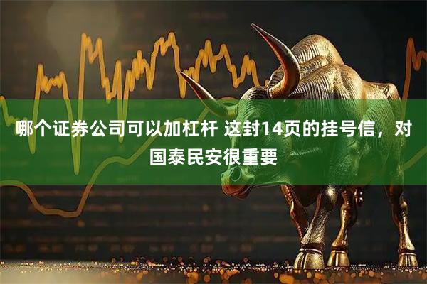 哪个证券公司可以加杠杆 这封14页的挂号信，对国泰民安很重要
